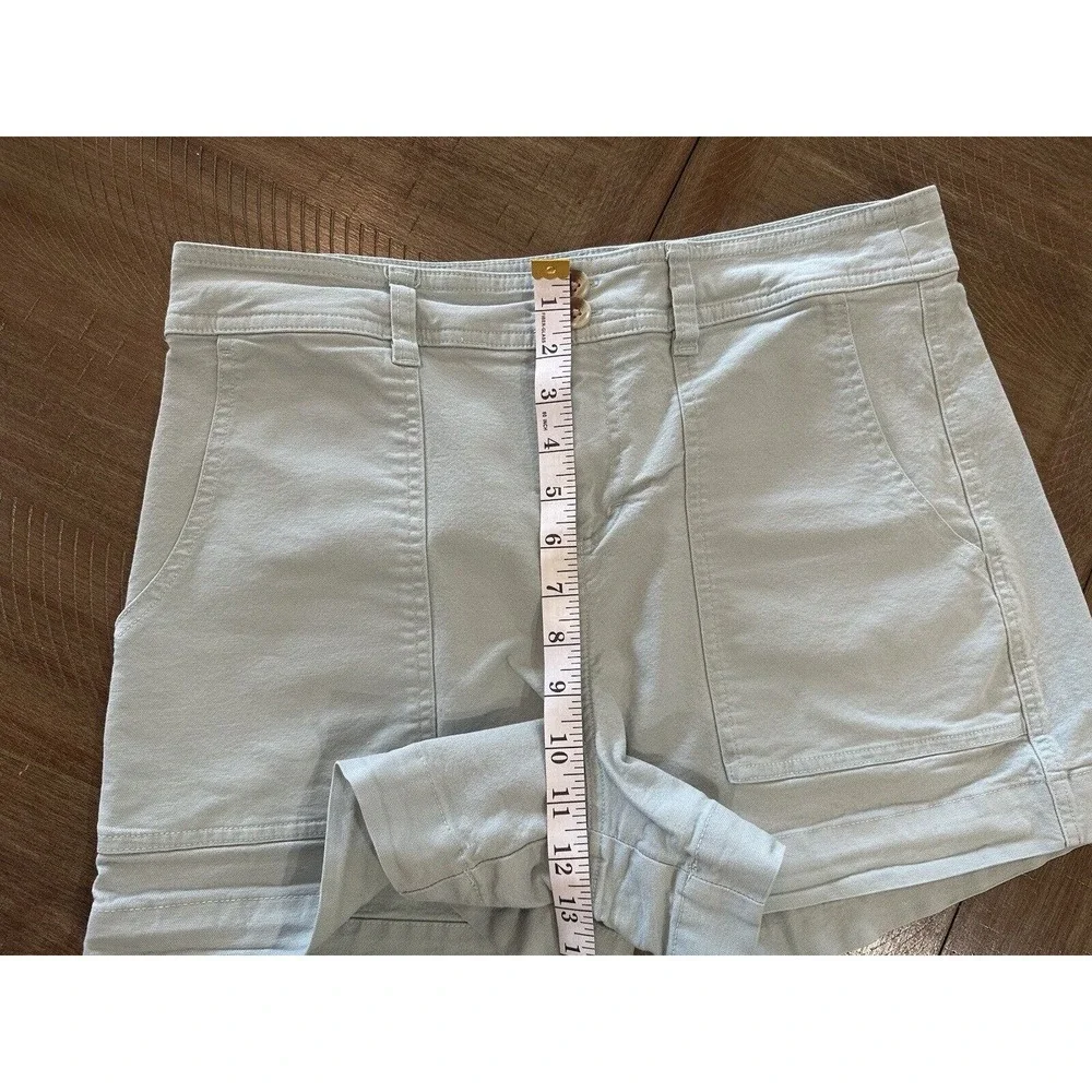 A NEW DAY Womens Size 12 Mint Green High Rise Stretch Cotton Blend Casual Shorts